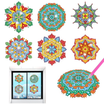 5d Diamond painting 6 stickers Mandela crystal 15 cm  إستيكرات مانديلا رسم بالماس