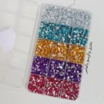 Boshra 5 grid crystal Rhinestones round 5D Diamond Painting Drills 2.8 mm with box علبة الوان الازهار الكريستال دائري 5 لون