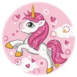 diamond painting Egypt Kids Unicorn Full Drill 20*20 لوحة اليونيكورن الرسم بالماس للأطفال بالبرواز - الصورة 2