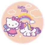 Diamond painting Egypt Kids Kitty & Unicorn Full Drill 20*20 لوحة ماسية كيتي و اليونيكورن الرسم بالماس للأطفال بالبرواز