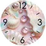 5d Diamond Painting Boshra Seashell clock full round AB drill 45*45ساعة اصداف البحر الرسم بالماس