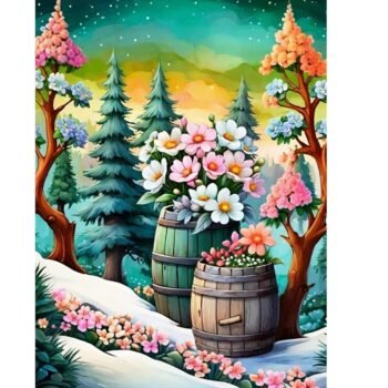5d Diamond painting Egypt Cold full round drill 40*50 لوحة الشتاء رسم بالماس