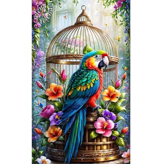 5d Diamond Painting Boshra - lucky Bird full round drill 40*60 لوحة العصفور المحظوظ رسم بالماس