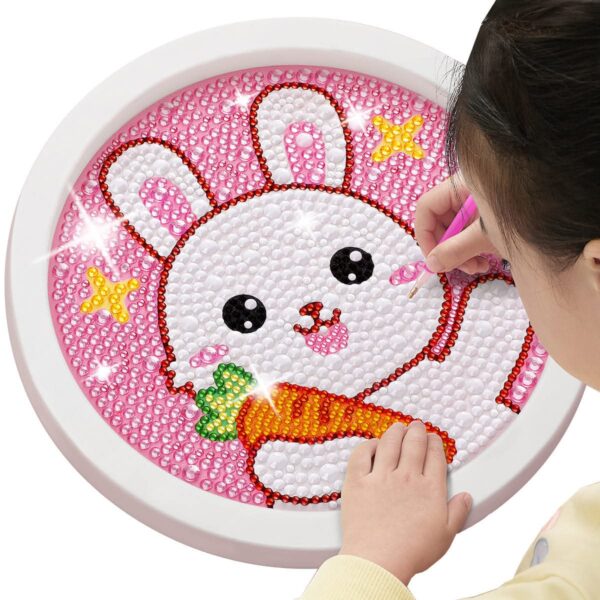 diamond painting Kids Rabbit Full Drill 20*20 لوحة الأرنب الرسم بالماس للأطفال بالأطار