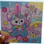 5d Diamond Painting Rabbit round drill 20*20  لوحات ماسية مشدوده علي ايطار