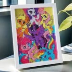 5d Diamond Painting Egypt unicorn Round drill with frame17*22 لوحة يونيكورن لوحات ماسية مع إيطار