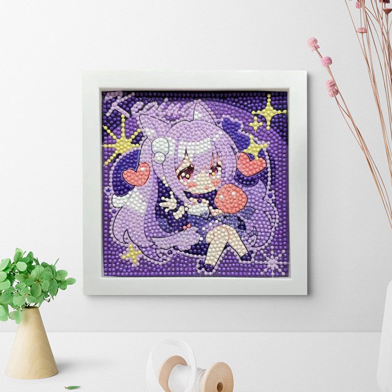 WhatsApp Image 2026-07-04 at 21.54.28 5d Diamond Painting Egypt purple girl round drill with frame18*18 لوحة بنفسجية لوحات ماسية مع إيطار - الصورة 1