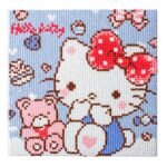 ⁦5d Diamond Painting Egypt blue kitty round drill 20*20 لوحةكيتي ازرق لوحات ماسية مشدوده علي ايطار⁩ - الصورة ⁦2⁩