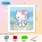 5d Diamond Painting Egypt kitty Round drill with frame18*18 لوحة كيتي لوحات ماسية مع إيطار