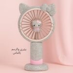 ⁦Boshra Diamond Painting Egypt Hand Fan مروحة يد بمبي وابيض رسم بالماس⁩ - الصورة ⁦3⁩