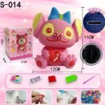 5d Boshra Diamond painting Egypt piggy bank stitch pink round drill حصاله ستيتش من بشري والرسم بالماس