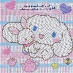5d Diamond Painting rabbit & baby round drill 20*20 لوحة الارنب والبيبي لوحات ماسية مشدوده علي ايطار