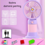 Boshra Diamond Painting Egypt Hand Fan مروحة يد بمبي وموف رسم بالماس