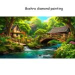5d Diamond painting Egypt Boshra Forest House full round drill 60*80 لوحة ماسية بيت الغابة