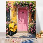 Boshra Paint by number Egypt house acrylic color 40*50 لوحة البيت تلوين بالأرقام والألوان الاكريليك والفرشاه