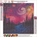 5d Diamond painting Egypt Starry night full round drill 30*30 لوحة ماسية ستيري نايت - الصورة 2