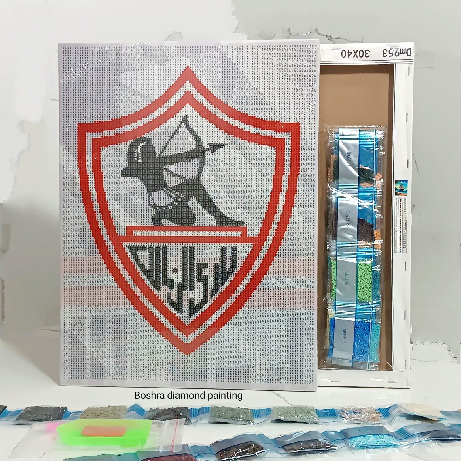 A025-30X40CM--رسم ماس zamalek 1 لوحة ماسيه