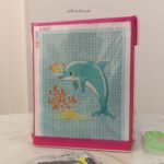 5d Diamond Painting Egypt Dolphin Round drill with frame17*22 لوحة ماسيه الدولفين لوحات ماسية مع إيطار