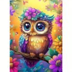 5d Diamond painting Egypt quite owl full round drill 30*40 لوحة البوم الهادي3