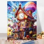 Boshra Paint by number Egypt house acrylic color 40*50 لوحة البيت تلوين بالأرقام والألوان الاكريليك والفرشاه