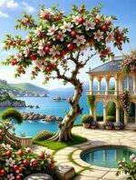 5d Diamond painting Egypt Tree full round ab drill 40*50 لوحة ماسية الشجرة - الصورة 2