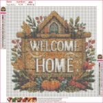 ⁦5d Diamond Painting Boshra home full square ab drill 35*35 لوحة البيت رسم بالماس⁩ - الصورة ⁦2⁩