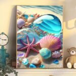 5d Diamond Painting Egypt sea full round Ab drill 35*45 لوحة البحر رسم بالماس