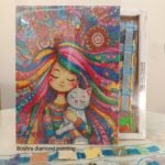 Boshra Diamond Painting Egypt girl Frame & AB Full Round Diamonds 30*40cm لوحة ماسية البنوته بإطار خشب و دايموند إيه بي