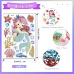 5d Diamond painting stickers Mermaid إستيكرات شكل حورية البحر رسم بالماس كريستال