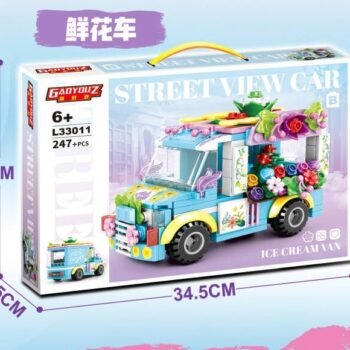 LEGO flower car ليجو سيارة ورد 247 قطعة – لعبة تركيب وتحكم ممتعة ركّبها واستمتع بقيادتها، لعبة ممتعة للأطفال والكبار تجمع بين الإبداع والتكنولوجيا.