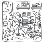 cozy girl & friends coloring book for KIds & Adult Egypt