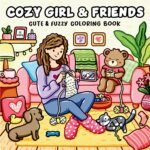 cozy girl & friends coloring book for KIds & Adult Egypt