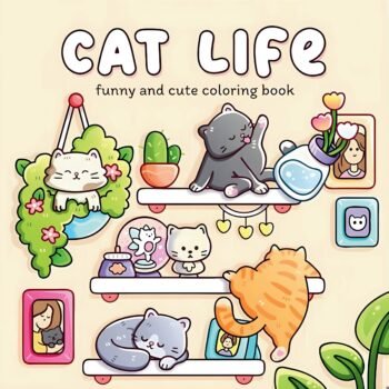 cozy cat life coloring book for kids & Adult Egypt