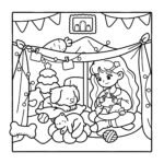 ⁦Cozy girl space coloring book for KIds & Adult Egypt كتاب التلوين كوزي الترا هاى كوبي⁩ - الصورة ⁦3⁩
