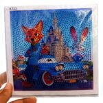 5d Diamond Painting Egypt rabbit Round drill with frame18*18   لوحات ماسية مع إيطار