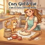 cozy cat & girl coloring book for kids & Adult Egypt