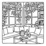 ⁦Cozy Girl room coloring book for Kids & Adult كتاب التلوين كوزي الترا هاى كوبي⁩ - الصورة ⁦4⁩