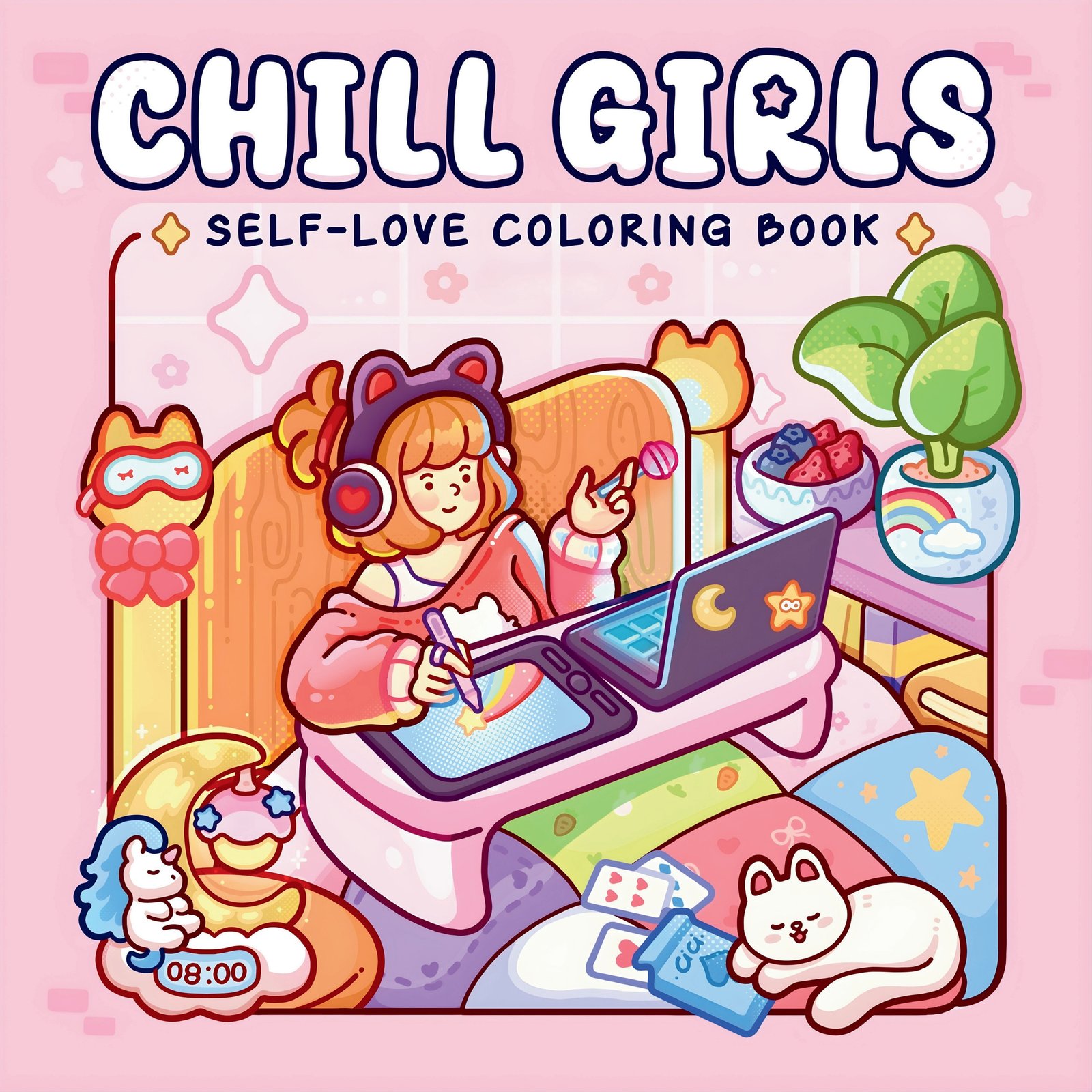 20260620-141028_p0 Cozy Chill girl coloring book for Kids & Adult Egypt كتاب التلوين كوزي الترا هاى كوبي - الصورة 1