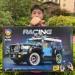 LEGO Racing ليجو سيارة زرقاء جيب 377 قطعة جامبو مع ريموت كنترول وبطريات شحن  – لعبة تركيب وتحكم للأطفال والكبار
