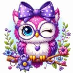 5d Diamond Painting Boshra Little Owl 30*30 Full Round Drill لوحة البومه الصغيرة رسم بالماس