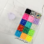 15 grid AB Jelly Rhinestones for bedazzaling round Diamond Painting Drills 3&4 mm with big box علبة الوان الماس 15 لون