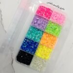 10 color AB Jelly round 5D Diamond Painting Drills 4 mm round with box علبة الوان الماس دائريه 10 الوان
