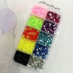10 Mix AB Jelly & crystal round 5D Diamond Painting Drills round with box علبة الوان الماس دائريه 10 الوان