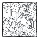 Cozy CHRISTMAS GIRLIES coloring book for Kids & Adult Egypt كتاب التلوين كوزي الترا هاى كوبي - الصورة 4